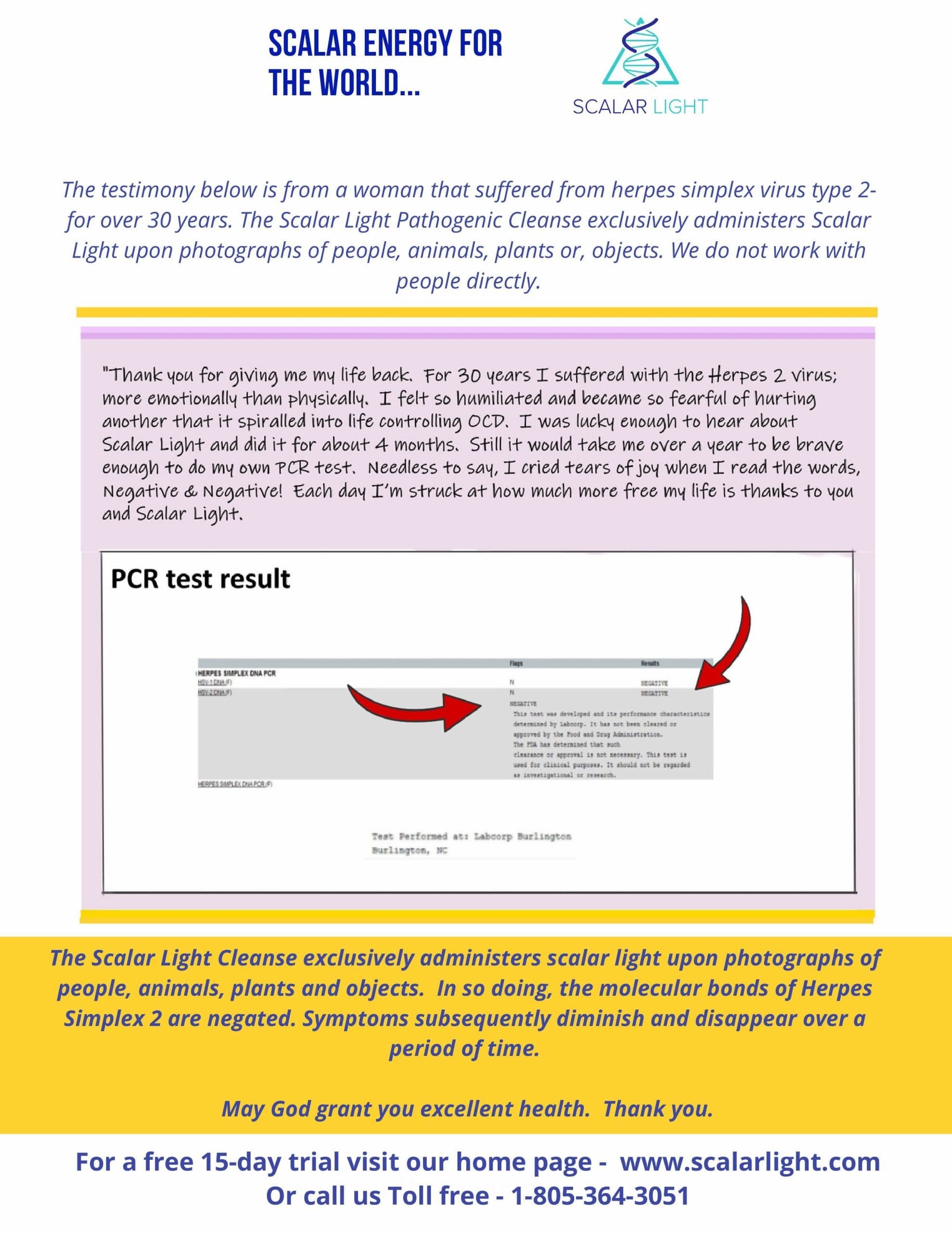 Herpes PCR Test result
