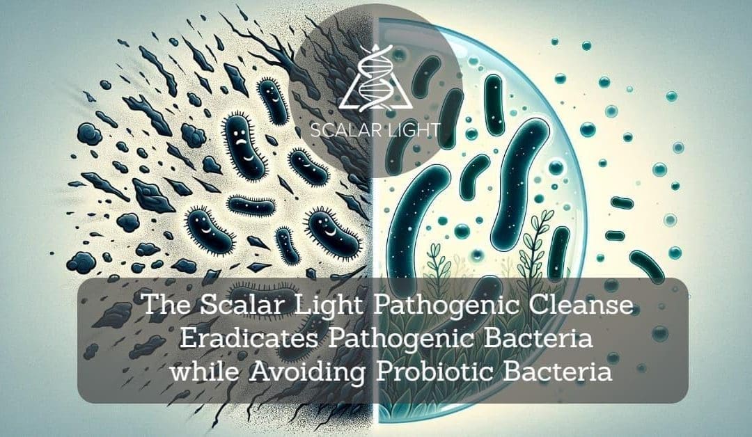 The Scalar Light Pathogenic Cleanse Eradicates Pathogenic Bacteria while Avoiding Probiotic Bacteria